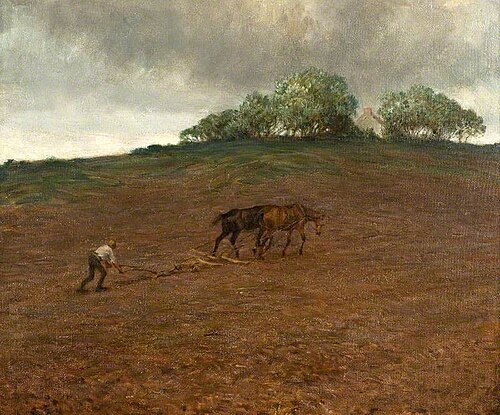 Ploughing, 1907, Brian Hatton