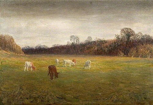 Fields by the River, Warham, Herefordshire, 1908, Brian Hatton