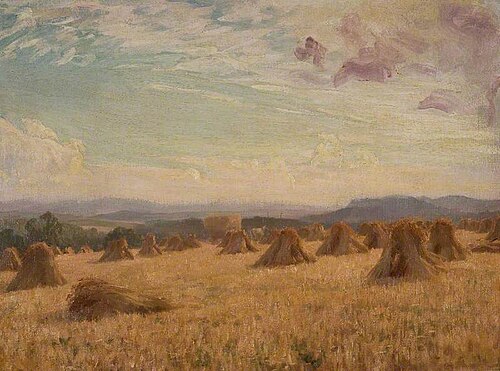 Harvesting: Towards Morehampton, 1910, Brian Hatton
