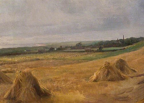 Cornfield, towards the Gower, 1910, Brian Hatton