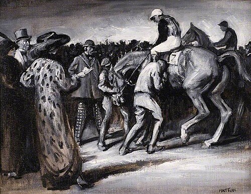 Saddling Up, 1913, Brian Hatton