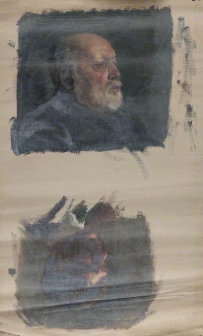 Portrait Sketches of Unidentified Gentlemen, , Brian Hatton