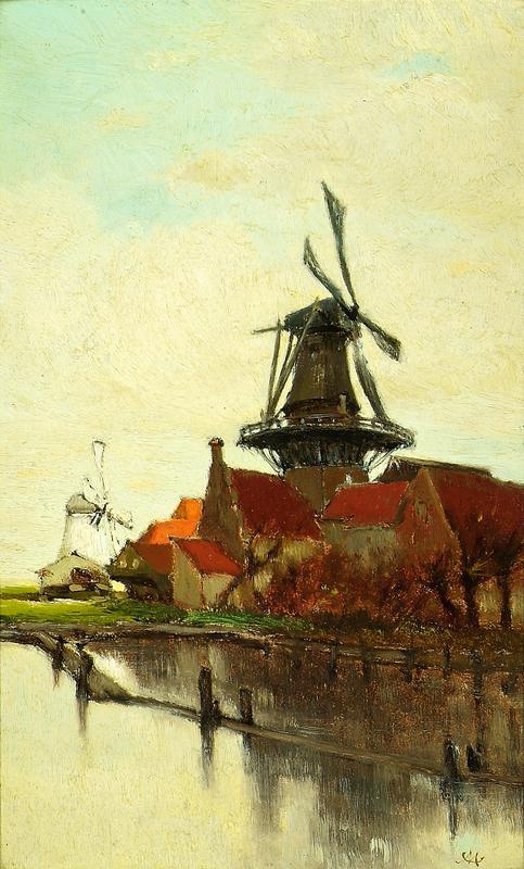 A Dutch Windmill, 1885, Clara Montalba