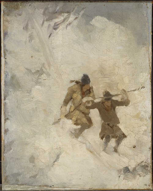 Two Skiing Sami. Study, , Anna Nordlander