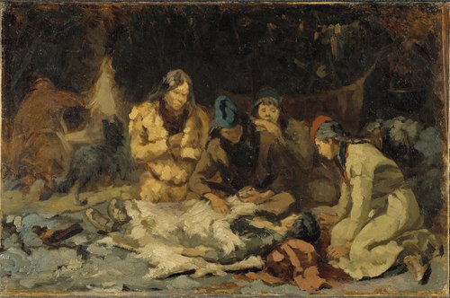 By a Sickbed, 1870, Anna Nordlander