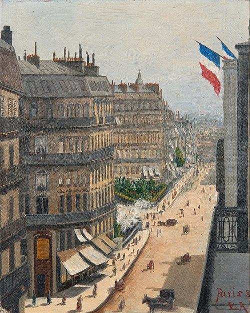 Street View from Paris, 1889, Alfhild Nordlund