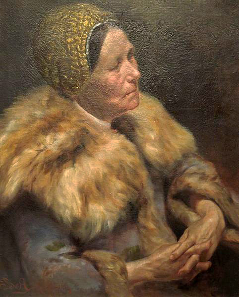 Study of a Woman in a Jewish Bonnet, 1885, Bronislaw Abramowicz