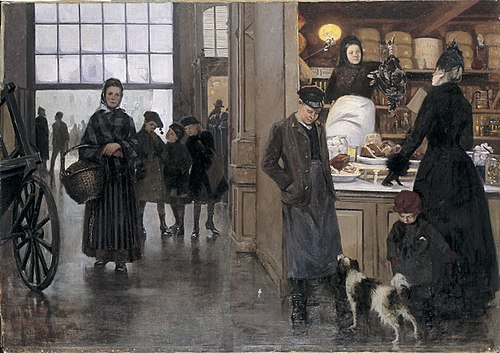 I Hötorgshallen, Stockholm, 1889, Lotten Rönquist