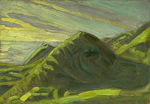 Cliffs at Røsnæs. Evening, 1908, Niels Larsen Stevns