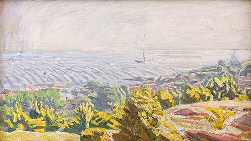 View from Bokul, Gudhjem, 1929, Niels Larsen Stevns