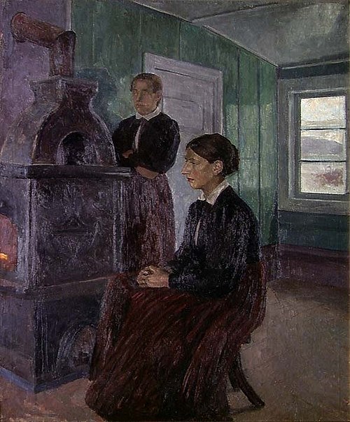 The Maidens Room at Lye in Vågå, 1907, Anna Schønheyder