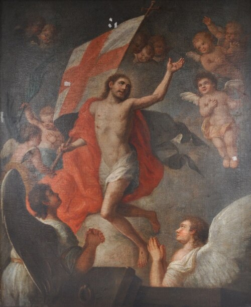 Baročno bandero Mati božja z detetom, 1780, Andreas Herrlein