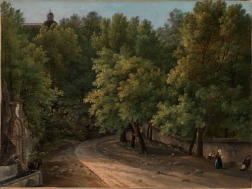 From the Park at Villa Chigi at Ariccia, 1820, Evelina Stading