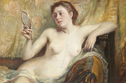 Model with Mirror, 1899, Hildegard Thorell