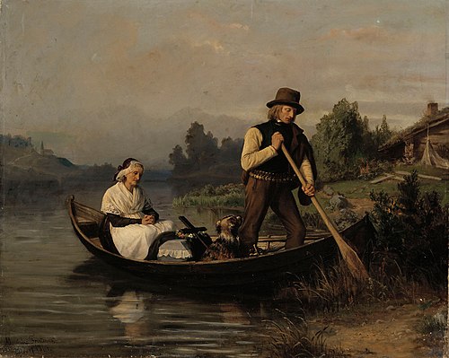 Rowing to the Graveyard, 1861, Alexandra Frosterus-Såltin