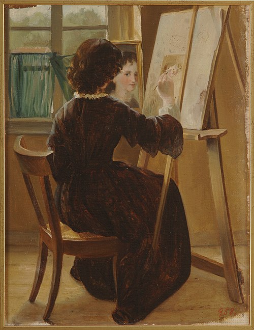 In the Atelier, 1858, Alexandra Frosterus-Såltin