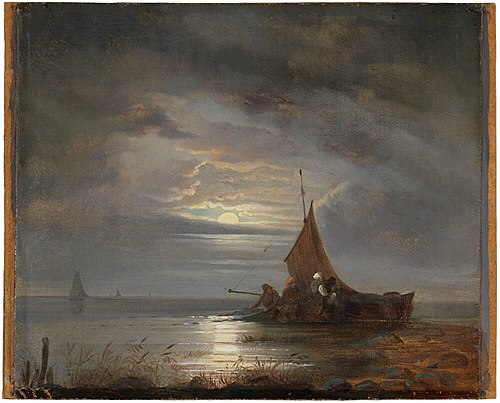 Coastal Landscape with Fishermen, 1850, Josefina Holmlund