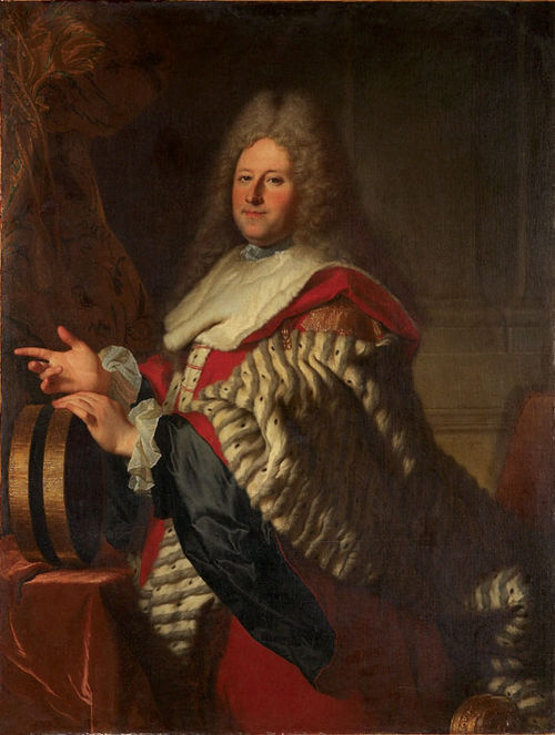 Portrait d'homme en position debout., 1712, Hyacinthe Rigaud