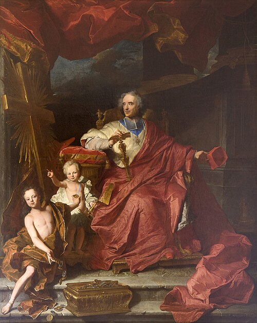 Portrait d'Emmanuel Théodose de la Tour d'Auvergne, cardinal de Bouillon, 1707, Hyacinthe Rigaud