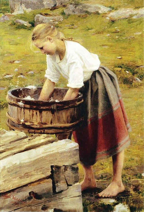 Pesusaavin ääressä, 1892, Dora Wahlroos