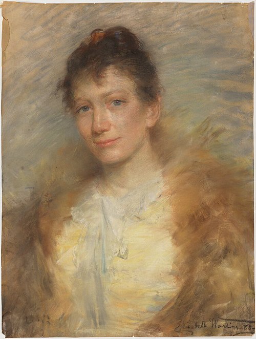 Portrait of a Woman. Possibly Eva Bonnier, 1888, Elisabeth Warling