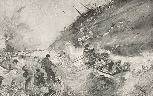 HMS Cressy sinking, 1916, Henry Reuterdahl