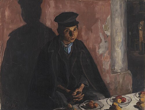 A Boy Selling Fruit. Naples, 1903, Peter Hansen