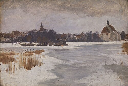 A View of Faaborg. Winter, 1900, Peter Hansen