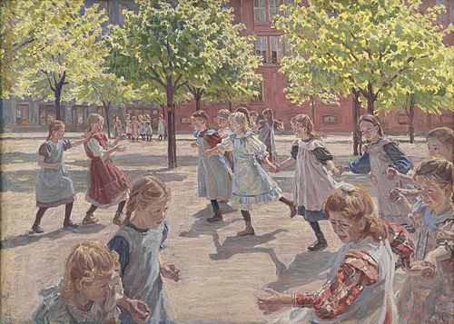 Playing Children, Enghave Square, 1907, Peter Hansen
