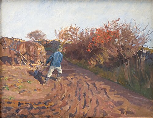 The Ploughman Turns. Study, 1900, Peter Hansen