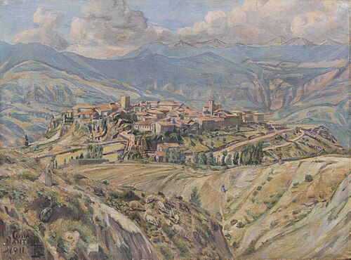 Cività d'Antino in the Abruzzi, 1911, Poul Simon Christiansen