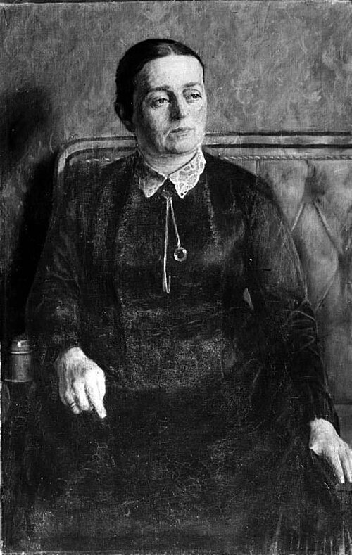 Højskoleforstanderinde Caroline Knudsen, 1890, Poul Simon Christiansen