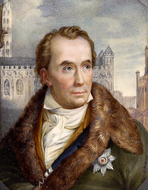 Miniature de maire von Schon (1773-1856), province de Treupen., 1840, Christian Hornemann