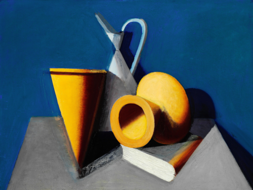 Still life with pitcher, vase and book., 1928, Vilhelm Lundstrøm