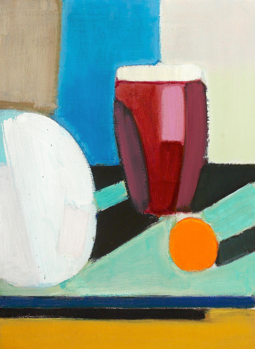 Arrangement with an orange., 1950, Vilhelm Lundstrøm