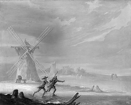 Landscape With Skaters, 1782, Peter Cramer