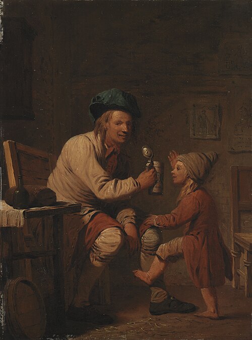 A Peasant Giving his Son Something to Drink, 1781, Peter Cramer
