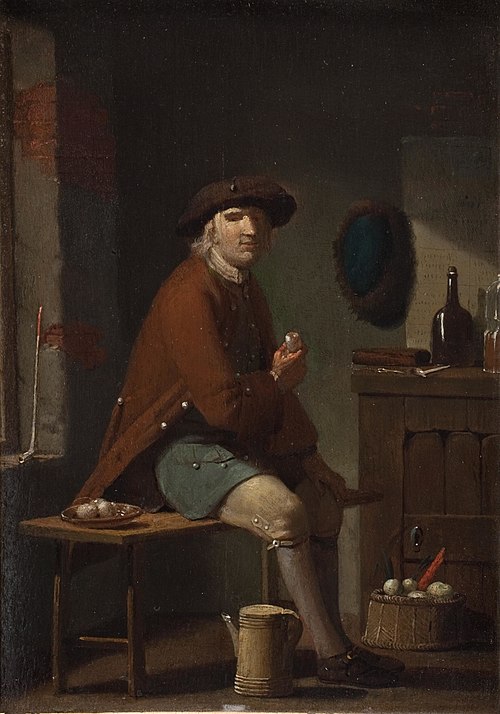 A Man Smoking His Pipe, 1761, Peter Cramer