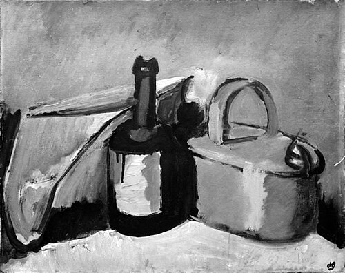 Still Life with Bottle and Lunch Box, 1922, Harald Giersing