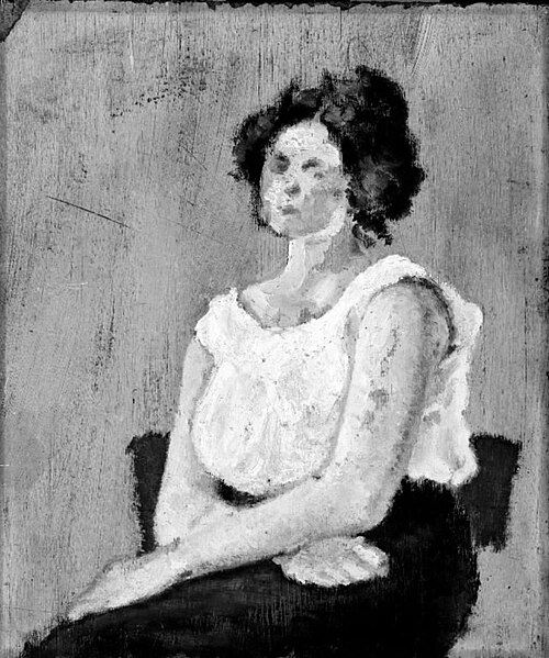 Study of a Halfdressed Girl, 1907, Harald Giersing
