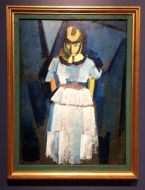 Jonge dame in het lichtblauw, 1918, Harald Giersing