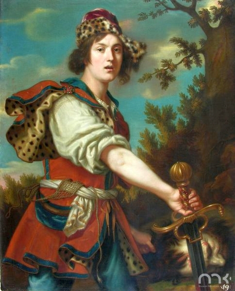David with the Head of Goliath., 1750, Andreas Møller