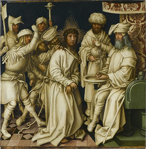 Grey Passion: Christ before Pilate, 1500, Hans Holbein l'Ancien