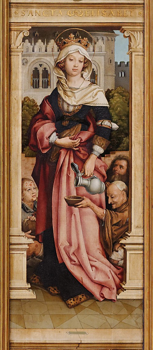 St. Sebastian Altar: St. Elizabeth of Hungary, 1516, Hans Holbein l'Ancien
