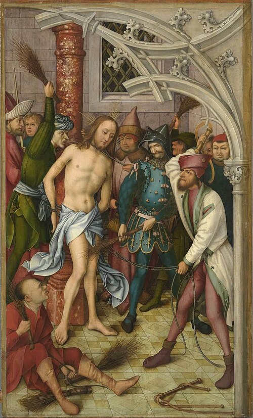 Kaisheimer Altar: Geißelung Christi, 1502, Hans Holbein l'Ancien