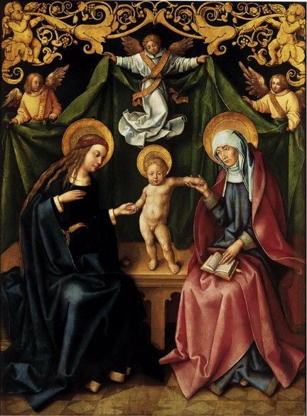 Katharinenaltar: Hl. Anna Selbdritt, 1512, Hans Holbein l'Ancien