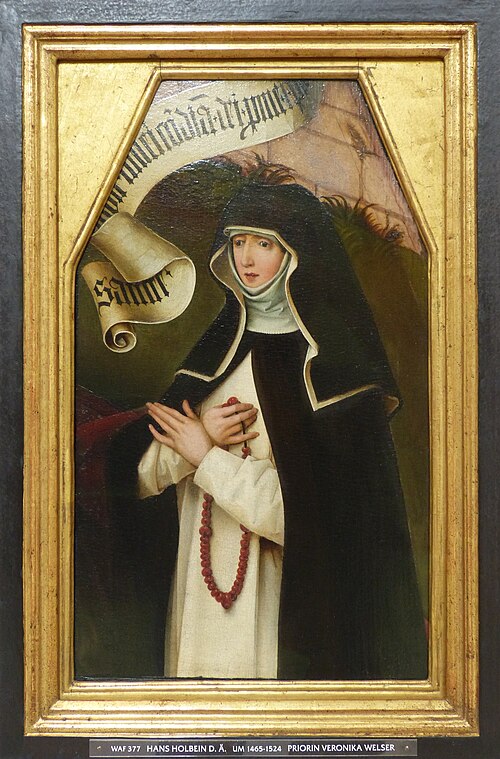 Prieure Veronica Welser, 1504, Hans Holbein l'Ancien