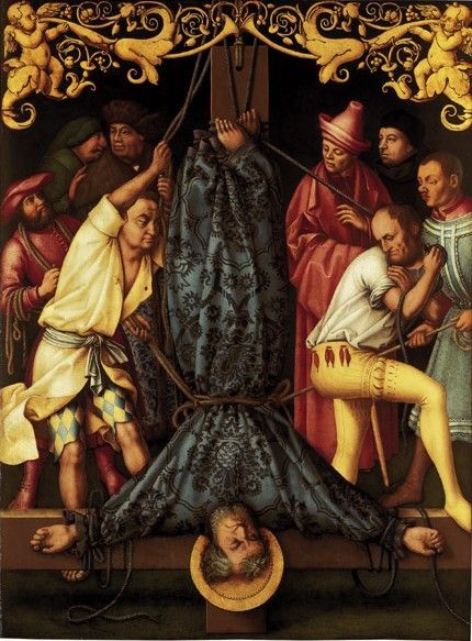 Katharinenaltar: Martyrium des hl. Petrus, 1512, Hans Holbein l'Ancien