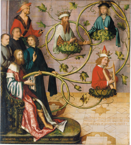 Frankfurt Dominican Altarpiece: Tree of Jesse (lower part), 1501, Hans Holbein l'Ancien