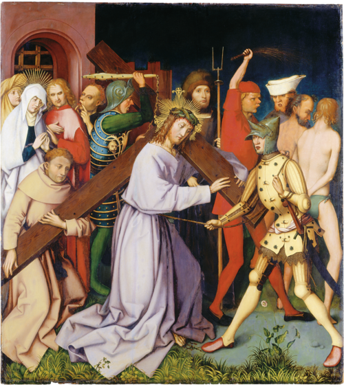 Frankfurt Dominican Altarpiece: Bearing of the Cross, 1501, Hans Holbein l'Ancien
